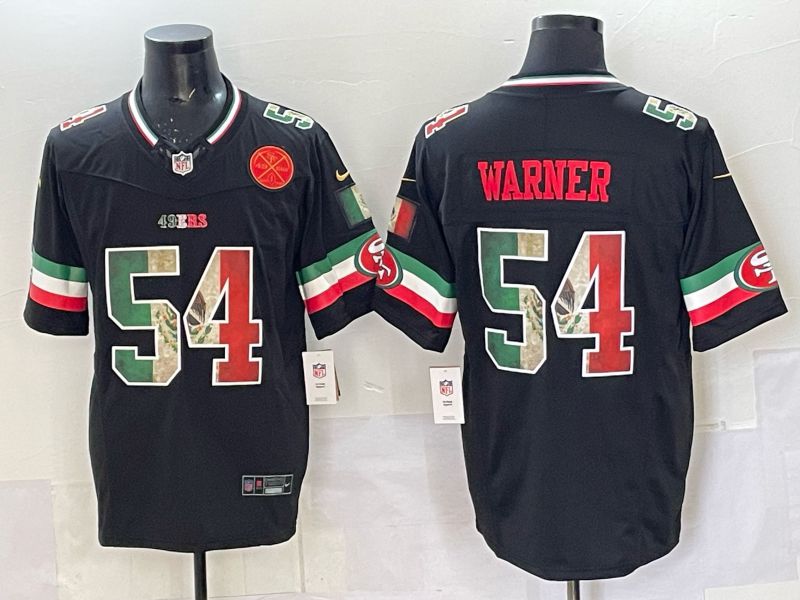 Men 2025 Nike San Francisco 49ers #54 Warner Black Mexico Limited NFL Jersey style 010->minnesota vikings->NFL Jersey